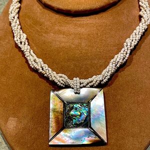 Beachy, Artsy, Abalone Shell Necklace